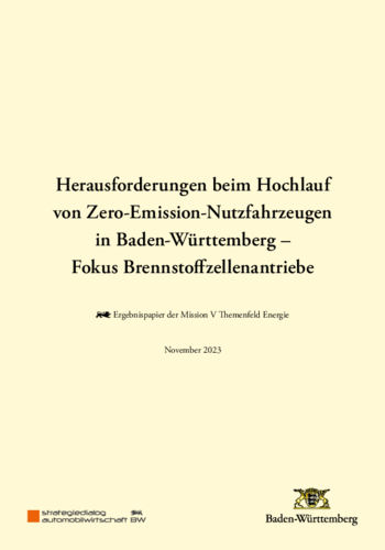 Herausforderungen beim Hochlauf von Zero-Emission-Nutzfahrzeugen in Baden-Württemberg – Fokus Brennstoffzellenantriebe