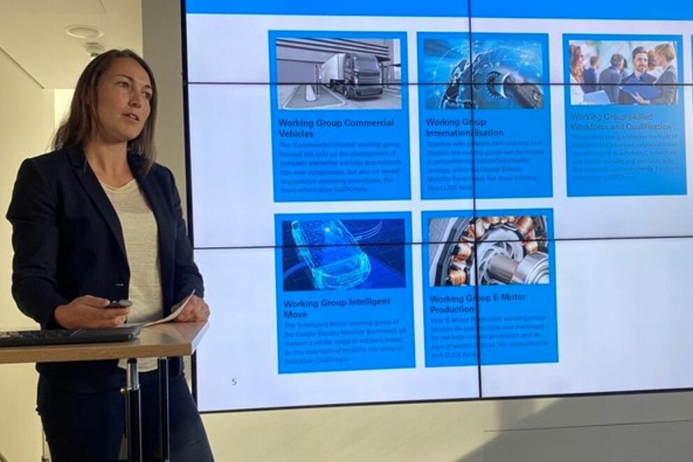 Saskia Schüttke holds a presentation for Business Region Gothenburg