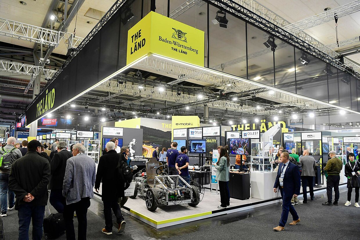 Der Gemeinschaftsstand präsentiert Unternehmen, Forschungseinrichtungen, Cluster und Projektverbünde aus Baden-Württemberg.