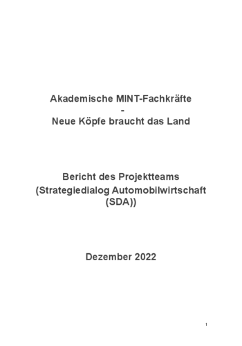 Akademische MINT-Fachkräfte - Neue Köpfe braucht das Land