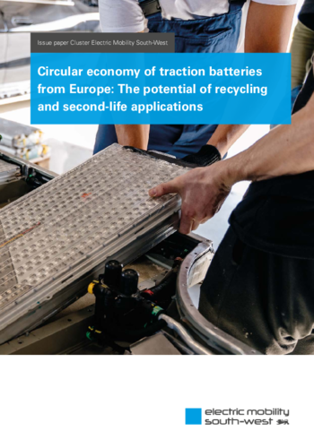 Circular economy of traction batteries from Europe: The potential of recycling and second-life applications