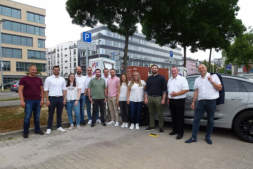 Das Ladeinfrastukturteam bei der MVV Regioplan GmbH.