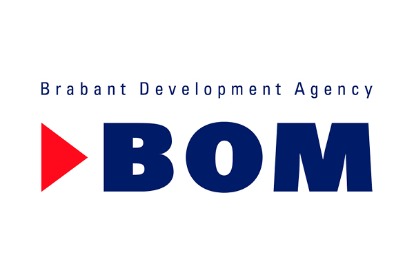 Ein Logo mit der Aufschrift BOM - Brabant Development Agency