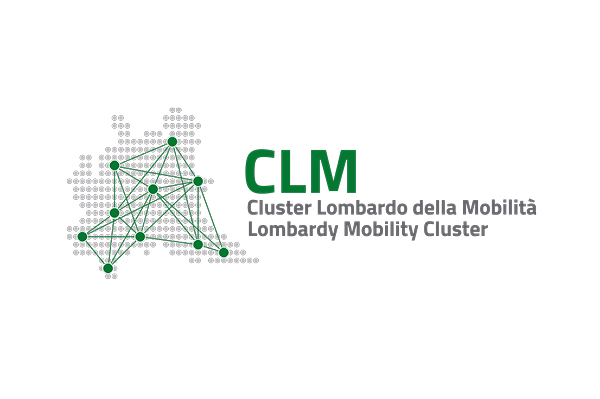 Ein Logo mit der Aufschrift CLM - Lombardy Mobility Cluster