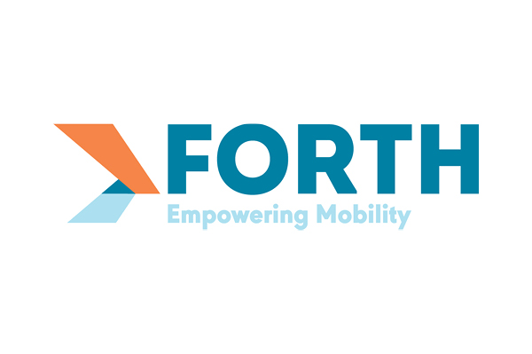 Ein Logo mit der Aufschrift FORTH - Empowering Mobility